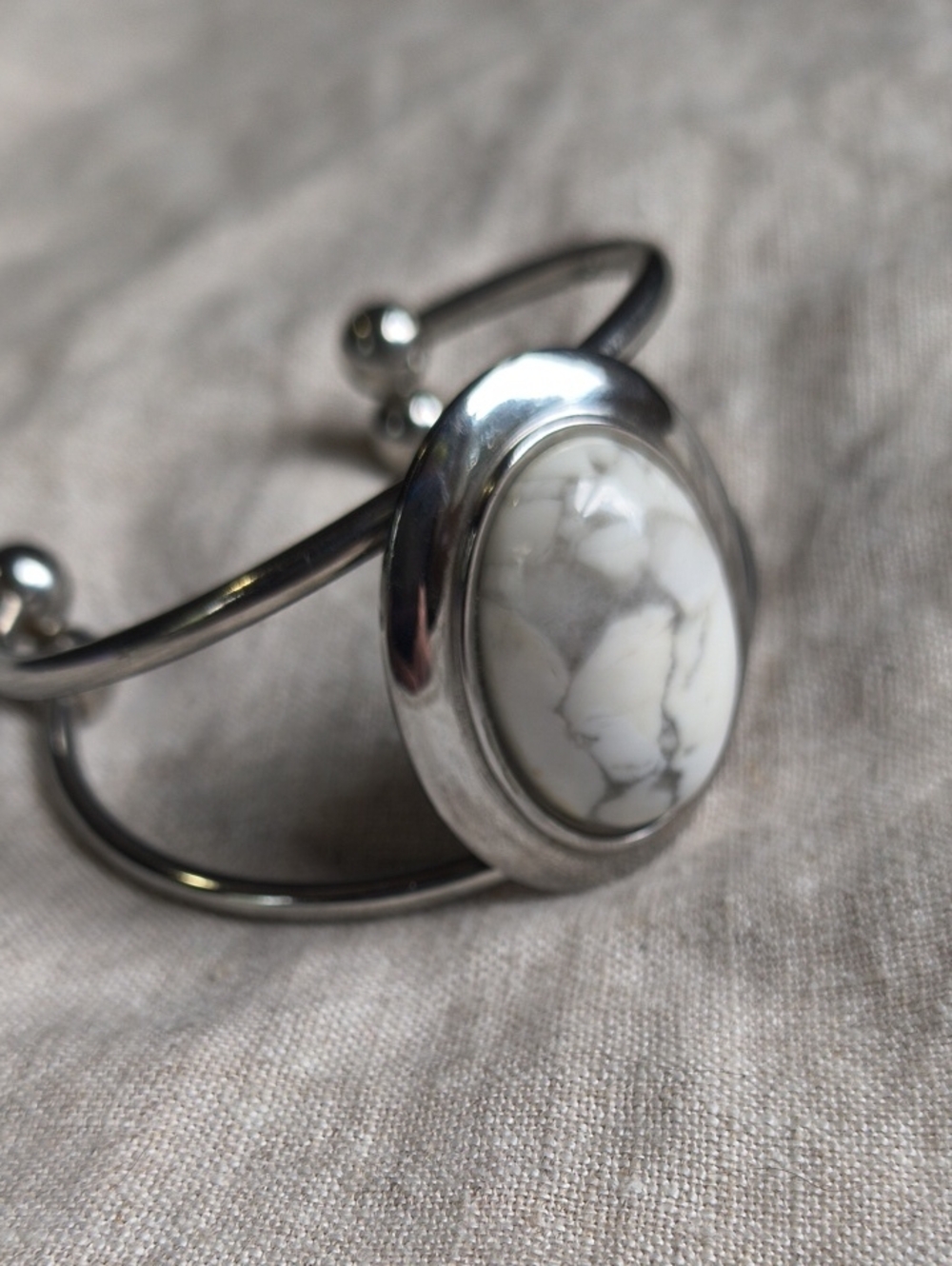 Discontinued Yadira Howlite Cuff Evil Pawn Jewelry Stainless Steel